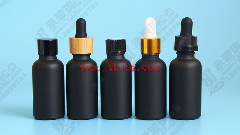 30ml黑色喷涂玻璃滴管瓶化妆品包装瓶药用瓶