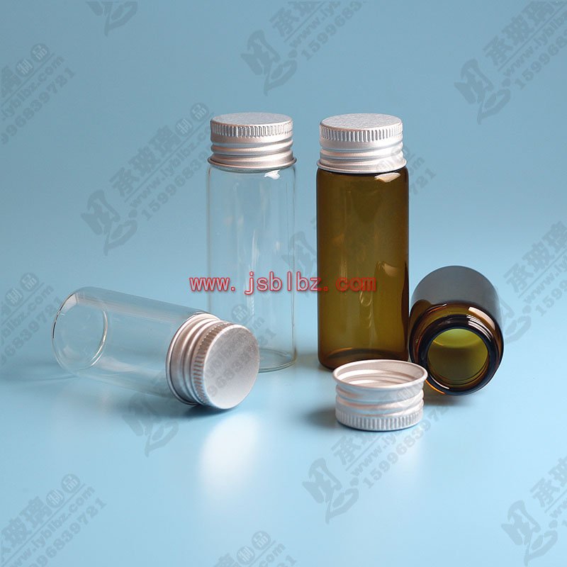 拉管瓶玻璃管制瓶药用玻璃带铝盖